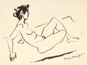 Ink Wash Nude by R. Van Wingerden