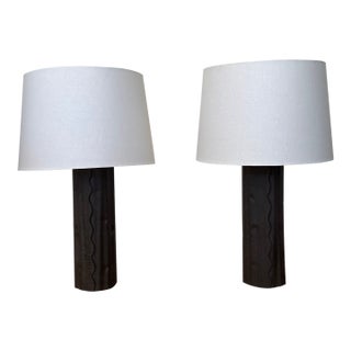 Rustic Metal Lamps - Pair For Sale