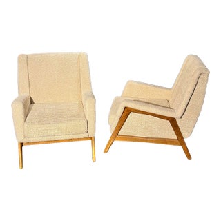 Pair of Italian Gio Ponti MCM Arm Chairs For Sale