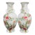 Pair of Vintage Famille Rose Porcelain Vases With Pomegranate and Bird Motif For Sale