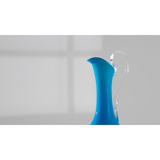 1960s Italian Blue Glass Jug For Sale - Image 14 of 18