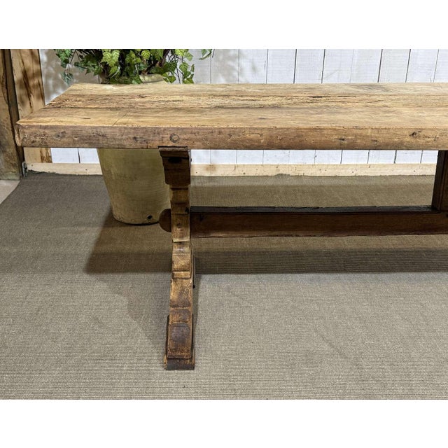 Antique Monastery Table in Raw Oak, 1800s For Sale - Image 6 of 18