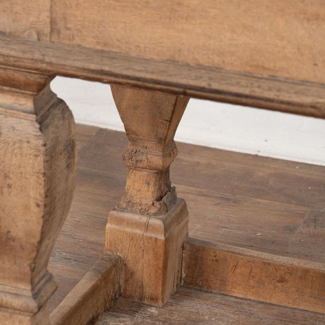 Late 18th Century Danish Baroque Oak Refectory Library Table Console For Sale - Image 14 of 17
