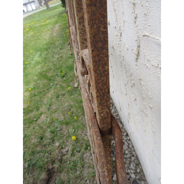 1900 - 1909 Antique Victorian Iron Gate Window Garden Fence Architectural Salvage Door #313 For Sale - Image 5 of 5