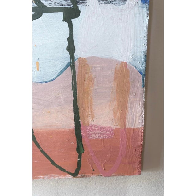 Abstract Mixed Media Painting on Board by Artist Jonczyk, 32” X 32” For Sale In Palm Springs - Image 6 of 7