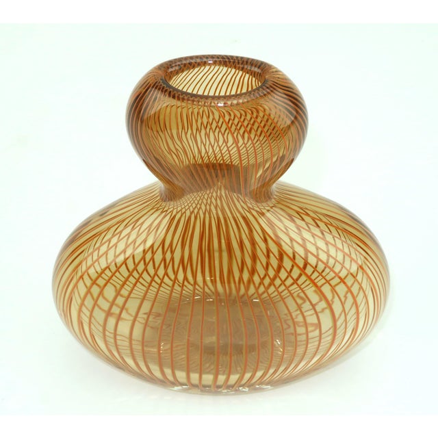 Glass Peter Secrest Art Glass Op Art Vase, 2001 For Sale - Image 7 of 10