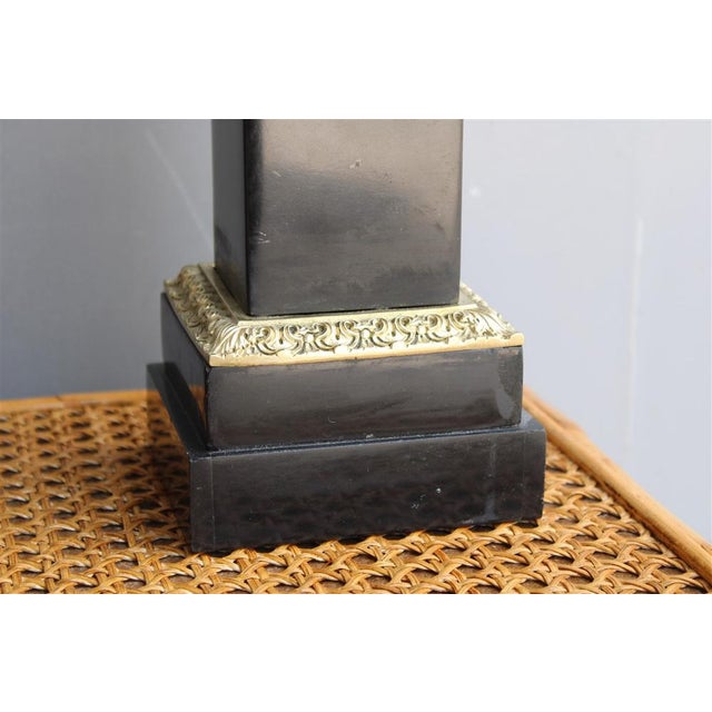 Late 19th Century Napoleon III Vases in Brass and Black Marble, 1870, Set of 2 For Sale - Image 5 of 18