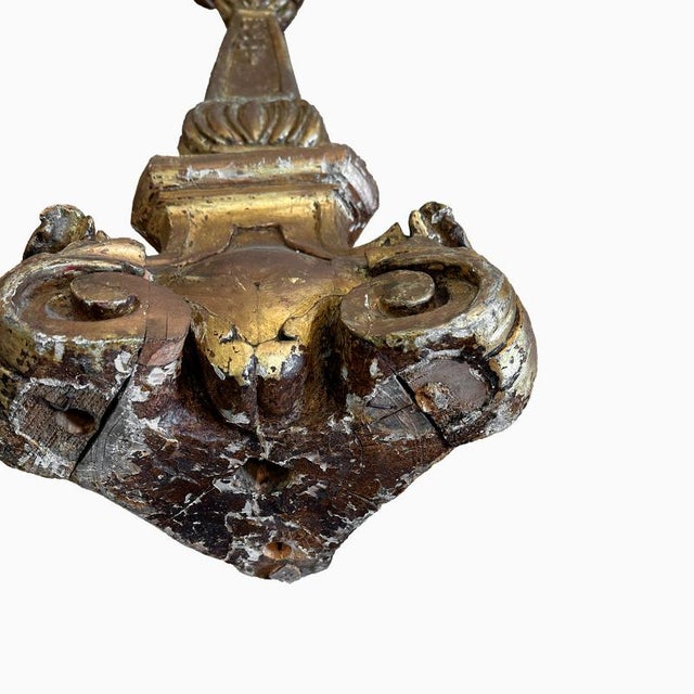 Pair of Gilt Candlestick Prickets, 18th Century For Sale - Image 12 of 12