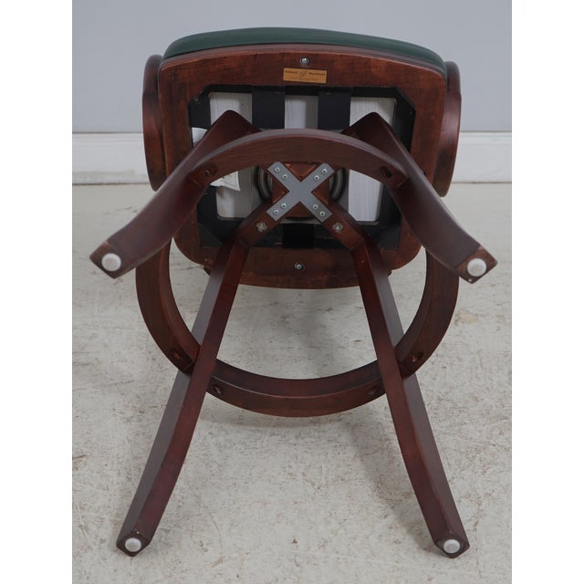 Set of 5 Mikhail Darafeev Mahogany Bar Stools For Sale - Image 17 of 18