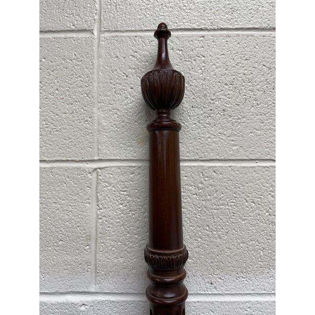 Vintage King Size Councill Craftsman Chippendale Mahogany Carved Four Poster Bed For Sale - Image 10 of 10