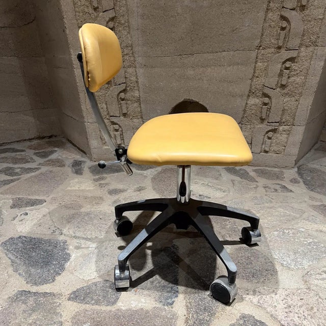 1960s Est Modern Leather Office Task Chair Grafton, Wi For Sale In San Diego - Image 6 of 12