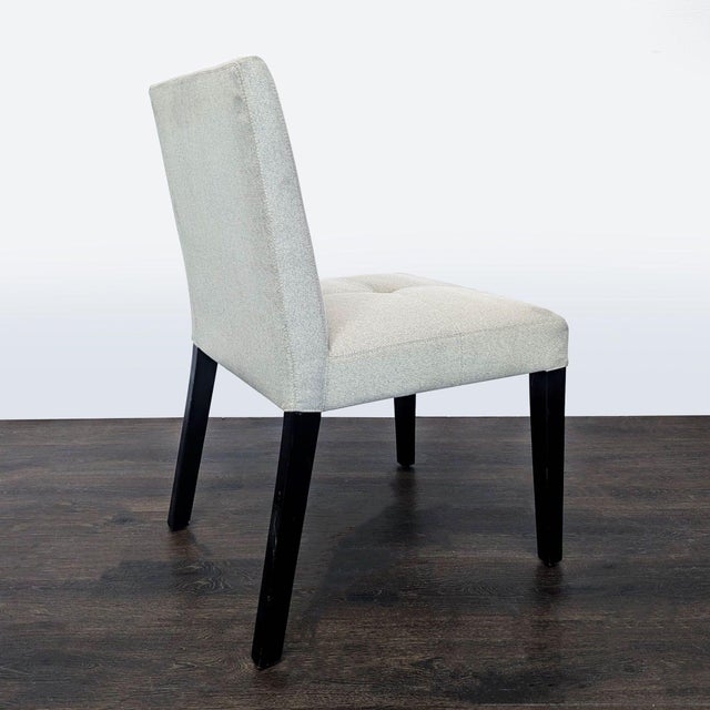 Crate & Barrel Crate & Barrel Low Back Dining Chair With Button Tufting For Sale - Image 4 of 9