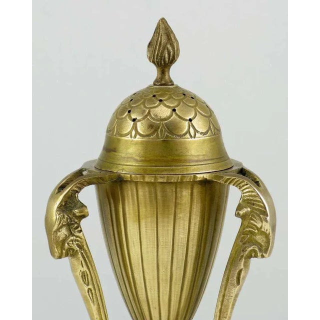 Brass Rams Heads & Hooves Empire Style Censers - a Pair For Sale - Image 4 of 7