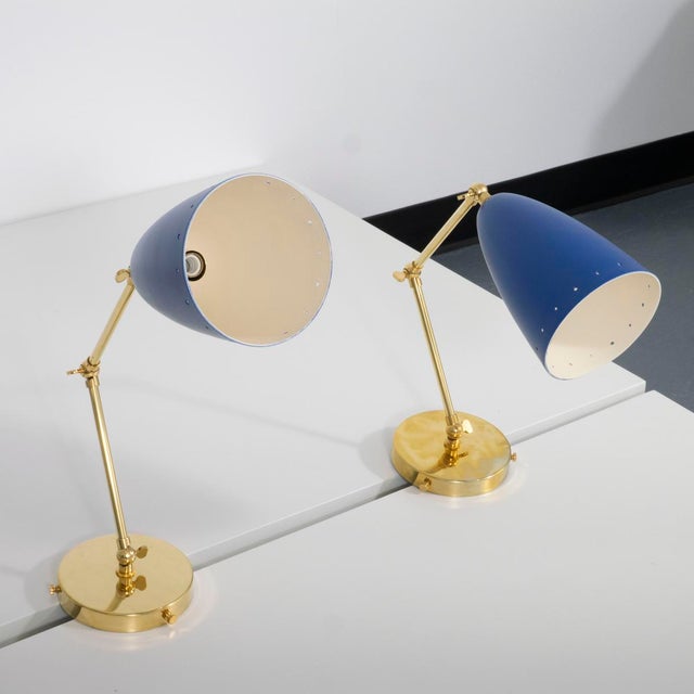 Metal Pair of mid-century style articulated sconces For Sale - Image 7 of 17