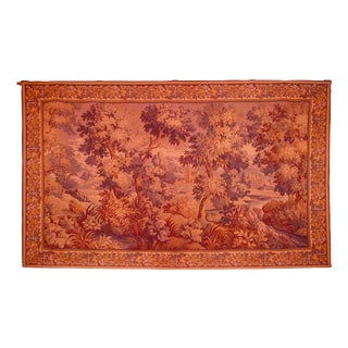 Tapestry with Landscape and Architecture For Sale