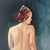 Figurative 20 Th European School Century Oil on Canvas Figurative Portrait Signed Framed Lady in Red Turban Made in 1980 For Sale - Image 3 of 12