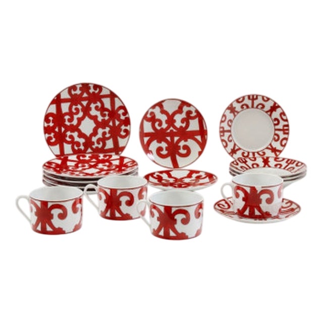 Vintage Guadalquivir Porcelain Set from Hermès, 2010s, Set of 10 For Sale