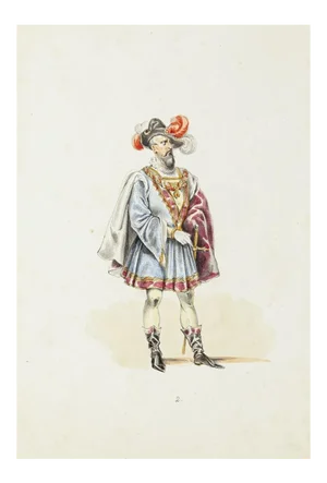 Theatrical Costume, Original Lithograph, Early 20th-Century