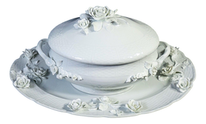 Raynaud Limoges Porcelain Tureen with Tray