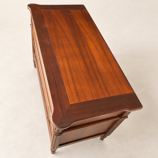 Wood Louis XVI Style Walnut Chest of Drawers, 1950s For Sale - Image 7 of 10