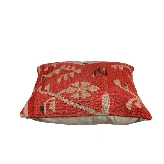 Decorative pillow cover made from vintage handwoven Turkish kilim pieces. Backed with good quality cotton fabric. Pillow...