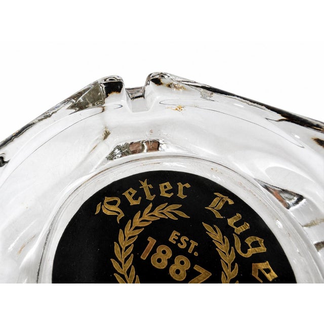 American Vintage Peter Luger Nyc Steakhouse Restaurant Glass Ashtray For Sale - Image 3 of 10