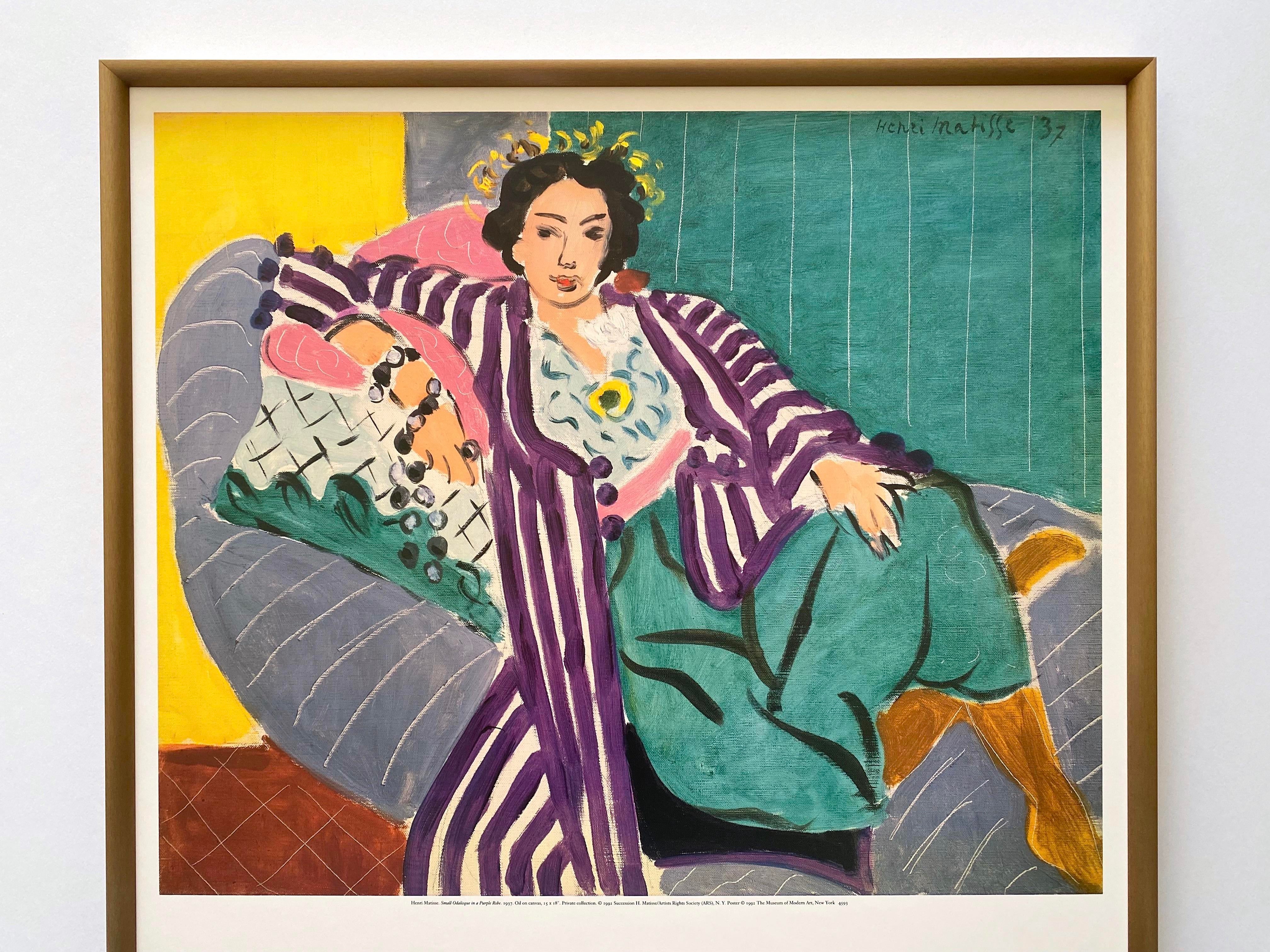 Henri Matisse Vintage 1992 Lithograph Print Framed Exhibition