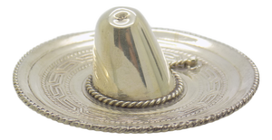 Vintage Mexican Handmade Genuine Sterling Silver 925 Traditional Sombrero Hat Figurine by Unknown for Unknown, 1970s