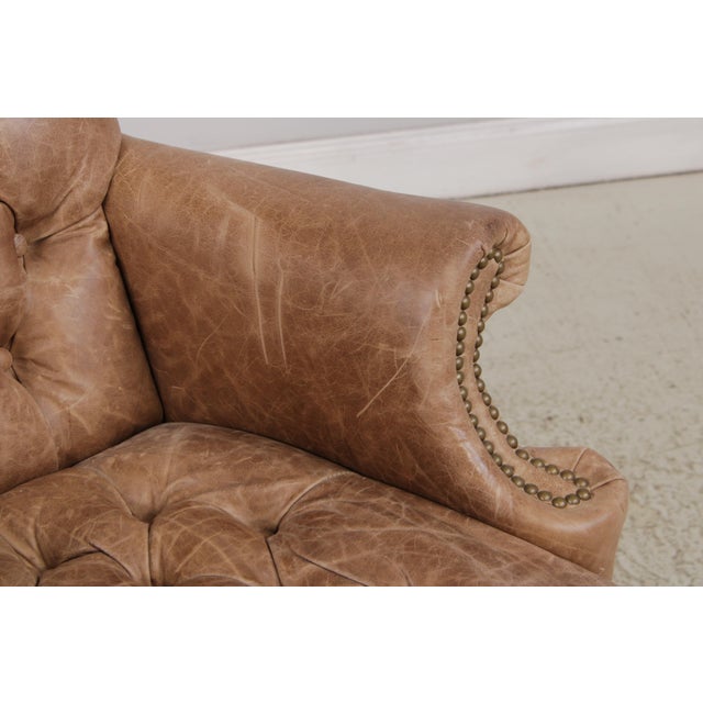 Lexington Tufted Leather Executive Desk Chair For Sale - Image 11 of 15