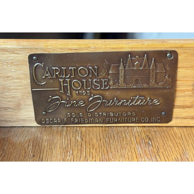 Brown Vintage Merton Gershun-Style Walnut Highboy Dresser by Carlton House For Sale - Image 8 of 17