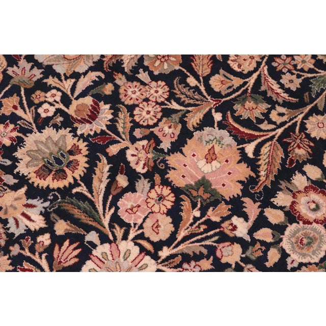 English Boho Chic Pak-Persian Blue/Beige Wool Rug - 10'0'' X 14'3'' For Sale - Image 3 of 8