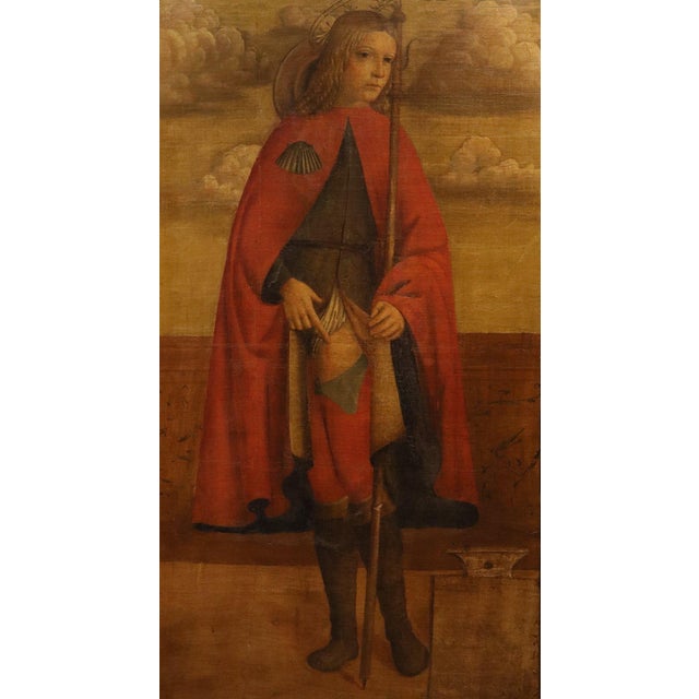 Francesco di Girolamo da Santacroce, Saint Rocco, 1570, Oil on Canvas For Sale - Image 13 of 13