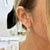 Silver Ladies 18k White Gold 3.60ctw Inside Out Baguette Diamonds Hoop Earrings, Pair For Sale - Image 8 of 8