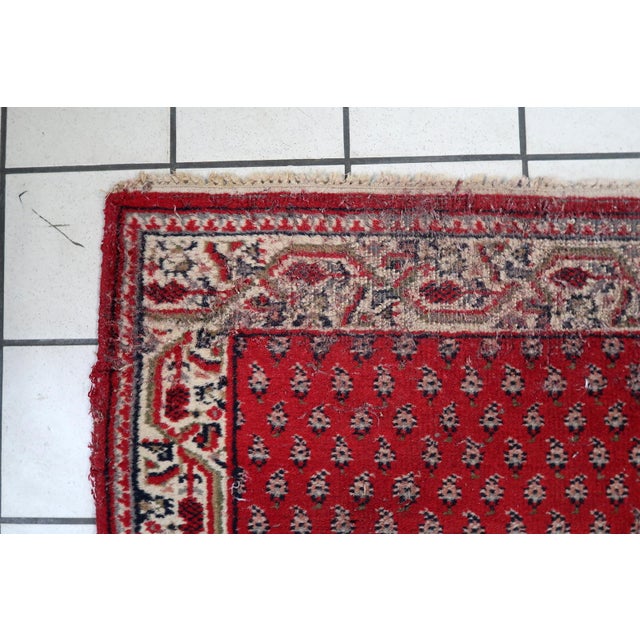 1970s 1970s, Handmade Vintage Indian Seraband Rug 2.4' X 4.6' For Sale - Image 5 of 12