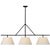 Suzanne Kasler for Visual Comfort Signature Collette Large Linear Pendant in Aged Iron with Linen Shade For Sale