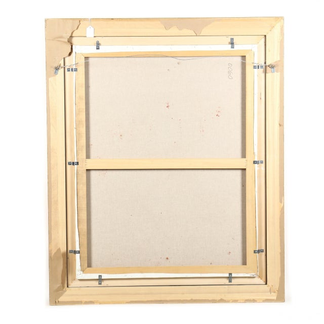 Surrealism Rina Sutzkever, Large Russian Israeli Fantastic Realism Surrealist Oil Painting Girl with Swan For Sale - Image 3 of 5