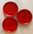 Set of 9 Red Gerz West Germany Pottery Saucers For Sale - Image 4 of 9