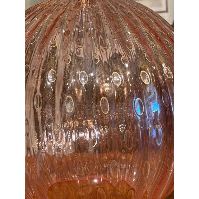 Modern Pair of Murano Globe Lamps For Sale - Image 3 of 6