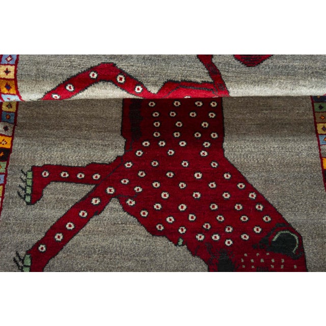 Hand-Knotted Nomadic Tiger Rug For Sale - Image 6 of 9