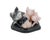 Stone Mid 20th Century Carved Rhodonite Pig Figurines on a Marble Base For Sale - Image 7 of 8