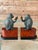 Wood Vintage Maitland-Smith Style Bronze Patina Monkey Bookends on Burl Wood Bases – Pair For Sale - Image 7 of 12