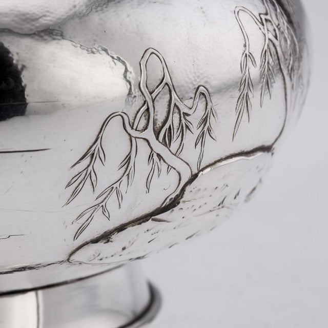 Silver 20th Century Japanese Meiji Solid Silver Fuji Mountain Bowl, 1900s For Sale - Image 8 of 18