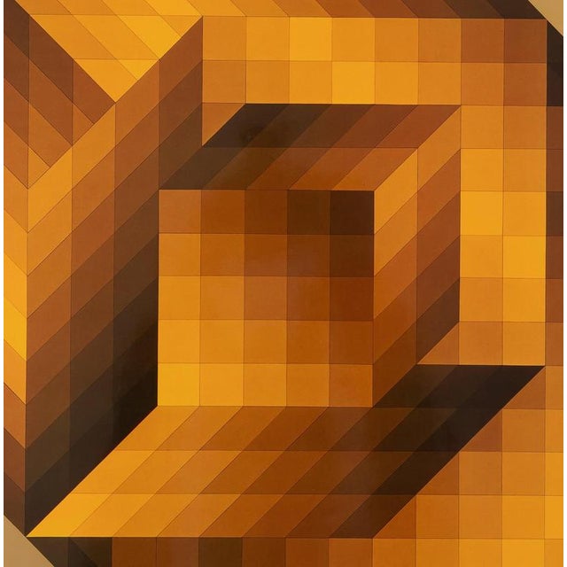 Modern Victor Vasarely, AXO 44, Photogravure For Sale - Image 3 of 5
