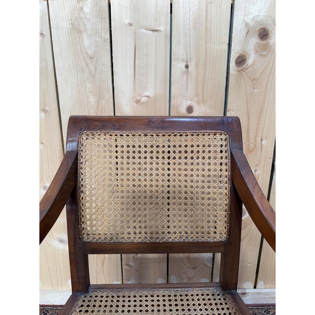 English Colonial Armchairs with Wood and Caning, 19th Century, Set of 6 For Sale - Image 5 of 10