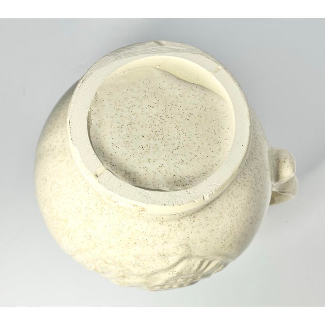 Vintage Farmhouse Ceramic Speckled Cream Beige Wash Basin Bowl & Pitcher For Sale - Image 12 of 12