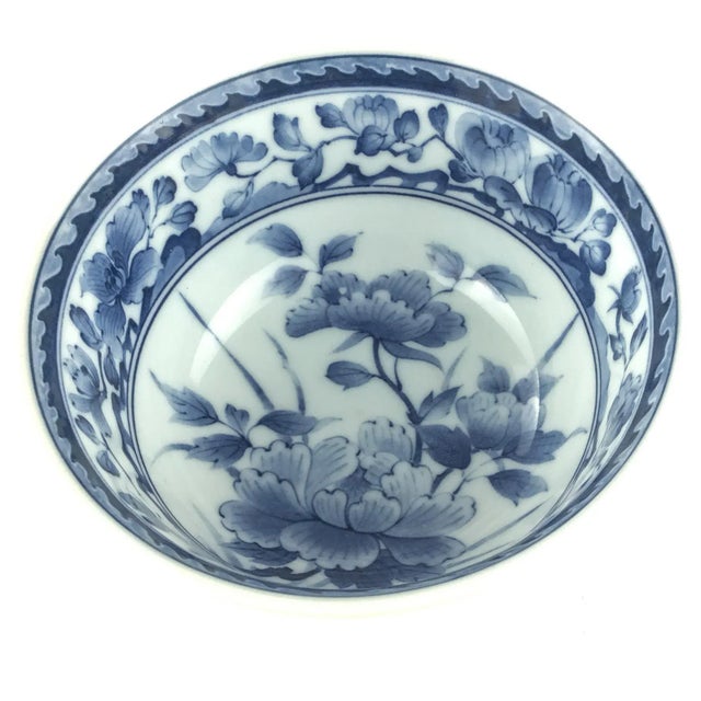 Japanese Japanese Blue & White Rice Bowl Trinket Holder For Sale - Image 3 of 9