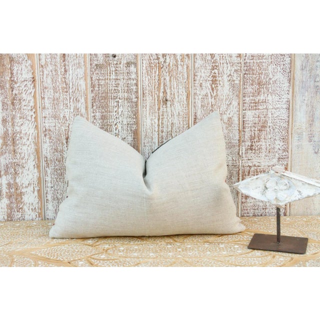 Black Zafara Bukhara Suzani Lumbar Pillow For Sale - Image 8 of 10