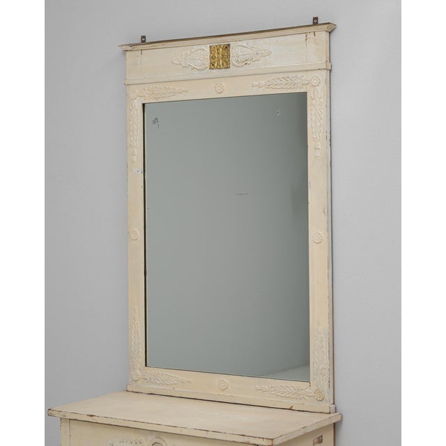 Wood 19th Century French Wood White Patinated Vanity For Sale - Image 7 of 18