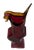 Contemporary 20 In. Tall Signed Young & Constantin Ruby Art Glass Hourglass Pulled Lip Vase For Sale - Image 3 of 18