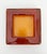 Amber 1970s Brutalist Block Glass Ashtray/Catchall Attributed to Blenko For Sale - Image 8 of 10